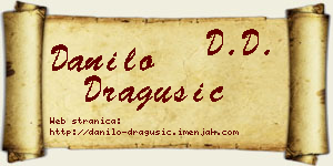 Danilo Dragušić vizit kartica